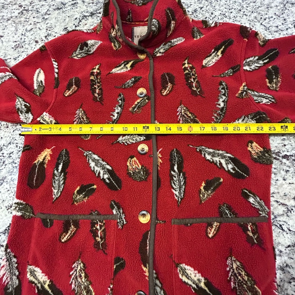 Tsunami Indigenous Collection Vintage Women's Feather Fleece Jacket XL Canadian - Picture 8 of 10
